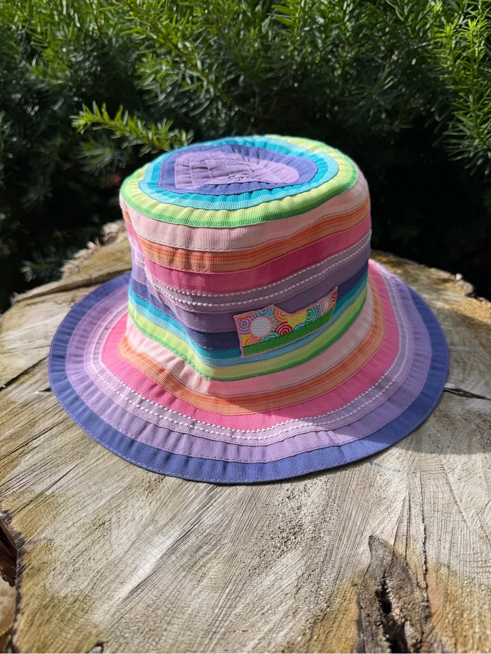 Wallaroo Kids Lids Rainbow Striped Sun Hat - Multicolor
